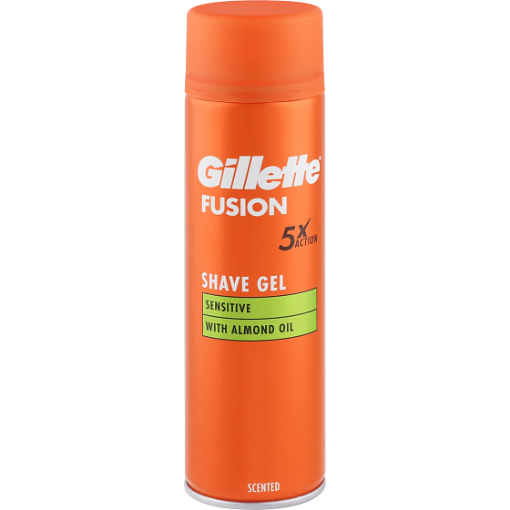 Gillette Fusion Sensitive Shaving Gel for Sensitive Skin for Men 200 ml
