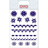 Ovo Straw blue decals 12 motifs 1 sheet