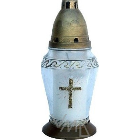Rolchem Glass lamp Cross 23 cm Z17