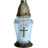 Rolchem Glass lamp Cross 23 cm Z17