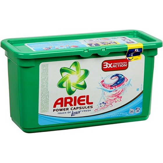 Ariel Touch of Lenor Fresh gel capsules for laundry 3X More Cleaning Power 38 pieces 1094.4 g