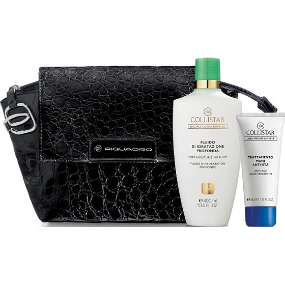 Collistar Special Perfect deep moisturizing fluid 400 ml + hand treatment against aging 50 ml + bag, cosmetic set