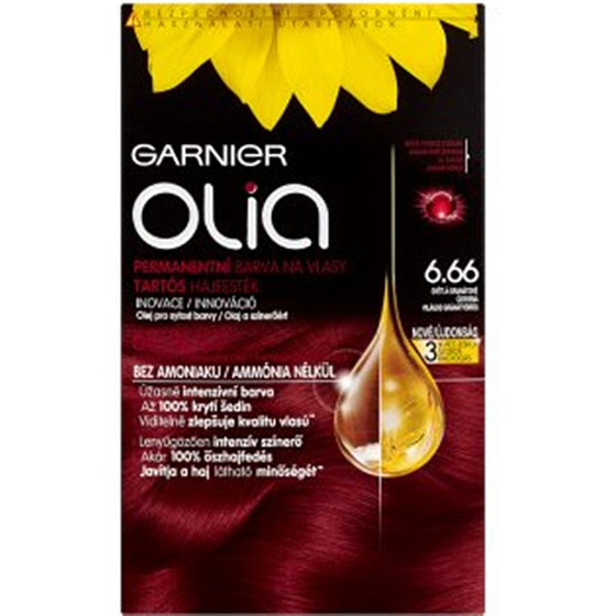 Garnier Olia hair color without ammonia 6.66 Light garnet red