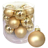 Flasks glass gold set 4 cm 18 pieces