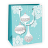 Ditipo Gift paper bag 11.4 x 6.4 x 14.6 cm turquoise and flasks