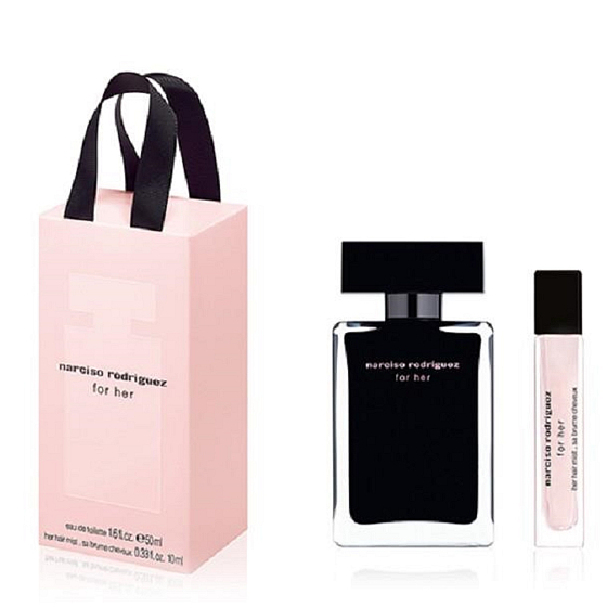 Narciso Rodriguez for Her Eau de Toilette for Women 50 ml + Hair Mist 10 ml, Gift Set