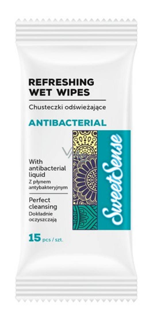 Sweet Sense Antibacterial wet wipes 15 pieces VMD