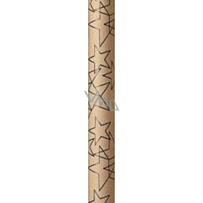 Zöwie Gift wrapping paper 70 x 150 cm Christmas Scandi Style natural with black stars