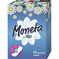 Moneta Normal classic women's pads without wings, 16 pcs