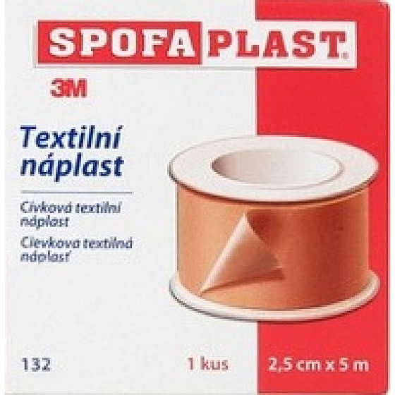 3M Spofaplast 132 spool textile patch 2.5 cm x 5 m