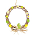 Easter wreath yellow-green with green egg 30 cm
