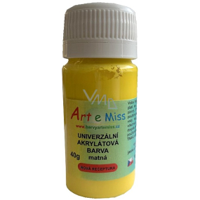 Art e Miss Universal acrylic paint matt 62 Yellow 40 g