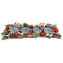 Christmas wooden candle holder for 4 candles with red accessories and pine cones 51 cm