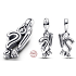 Charm Sterling silver 925 Exclamation mark and question mark - Mini medallion, bracelet pendant