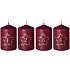 Emocio Advent candle cylinder Stars with numbers gold print 58 x 90 mm 4 pieces