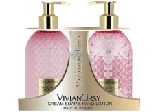Vivian Gray White Musc Ananas luxury liquid soap with dispenser 300 ml + luxury hand lotion with dispenser 300 ml, cosmetic set
