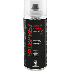 BALSPREJ top universal acrylic spray paint, RAL 9010 white gloss, 400 ml
