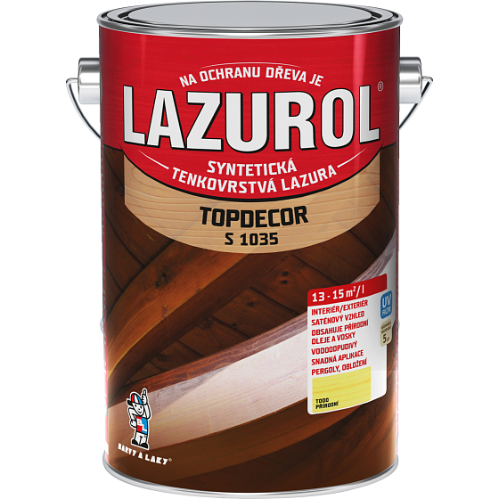 Lazurol Topdecor S1035 thin-layer wood stain T000 natural, 4.5 l