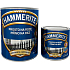 Hammerite Smooth Paint Directly on Rusty Metal, Dark Brown Shade, 0.7 L + 0.25 L