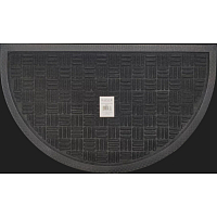 Half-Circle Rubber and Carpet Mat 45 x 75 cm