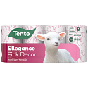 This Ellegance Pink Decor toilet paper 150 sheets 3-ply 8 pieces