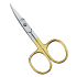 Natalia Angers Manicure scissors curved gold plated 504