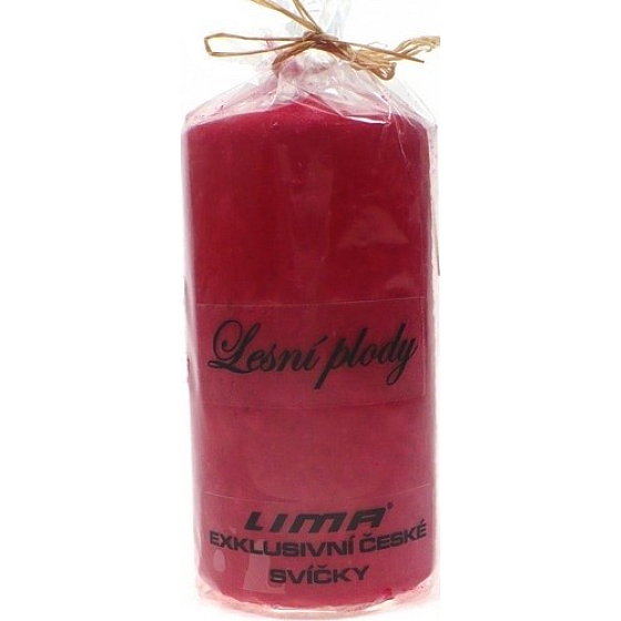 Lima Marble Forest fruits scented candle red cylinder 50 x 100 mm 1 piece