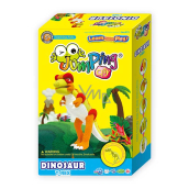 Jumping Clay Dinosaur - Tyranosaurus Rex samoschnoucí modelovací hmota 28 g + kostra dinosaura + plastové tvořítko 5+