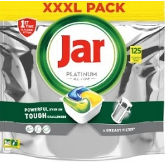 Jar Platinum All in One Lemon dishwasher capsules 125 pieces