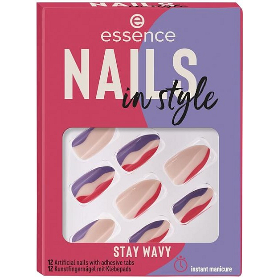 Essence Nails In Style artificial nails 13 Stay Wavy 12 pieces