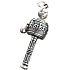 Prayer mill Buddhist, stainless steel mallet 61 x 11 mm