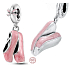 Charm Sterling silver 925 Chic style - pink ballerinas - ballet, pendant for bracelet interests