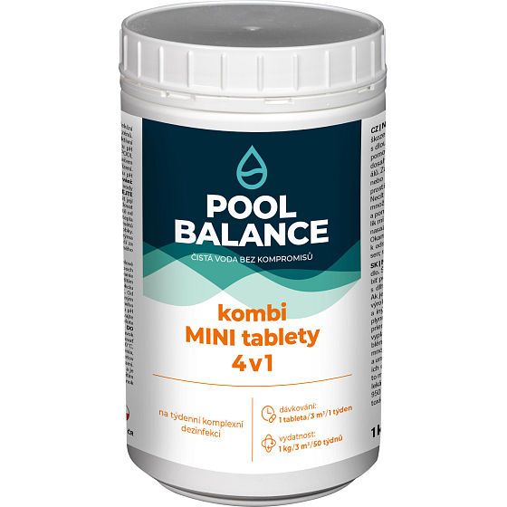POOL Pool Chemical Kombi Tablets 4in1 Mini 1 kg