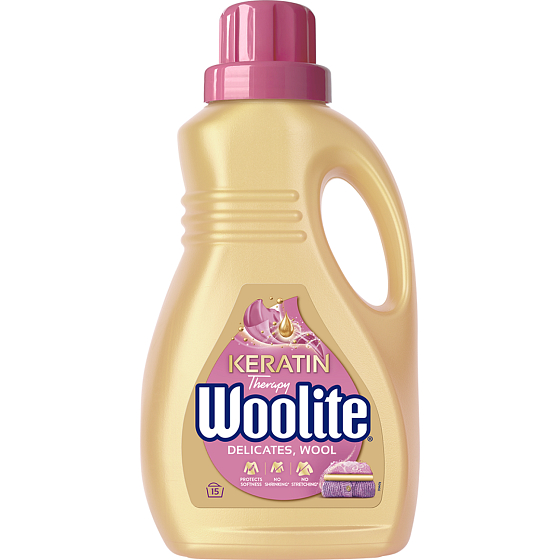 Woolite Keratin Therapy washing gel for delicate and woolen fabrics 15 doses, 0.9L