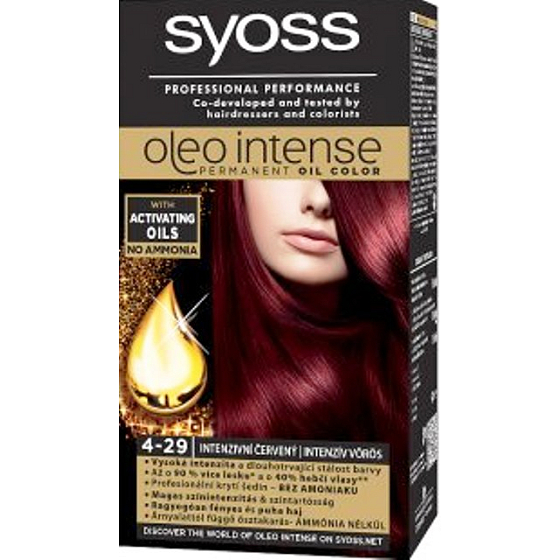 Syoss Oleo Intense Color Ammonium Free Hair Color 4-29 Intense Red