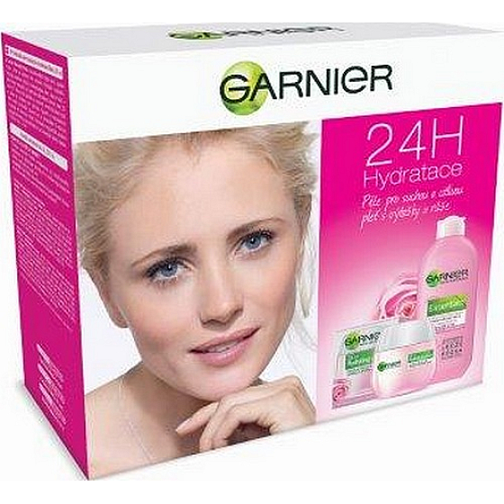 Garnier Essentials Rose moisturizing day cream for dry and sensitive skin 50 ml + make-up remover milk for dry skin 200 ml, cosmetic set