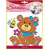 Wall stickers bear with silver outline 24 x 18 cm