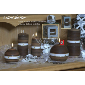 Lima Aura Cinnamon scented candle brown ball in a gift box 100 mm 1 piece