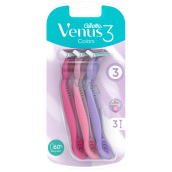Gillette Venus 3 Colors razor with lubricating strip 3 colours, 3 pieces for women