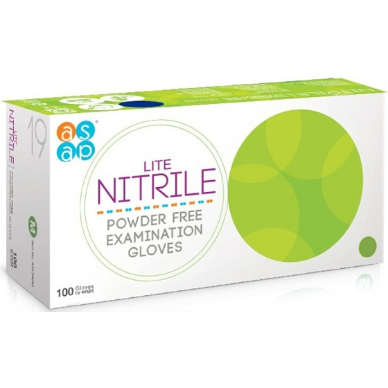 Asap Gloves Synthetic nitrile latex disposable powder-free examination size L box 100 pieces