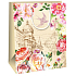 Ditipo Gift paper bag 26.4 x 13.7 x 32.4 cm beige, colorful flowers