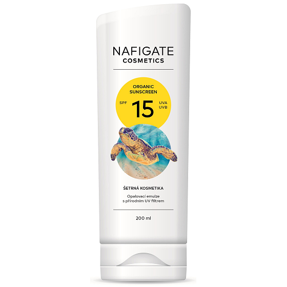 Nafigate Cosmetics Organic Sunscreen SPF15 sunscreen emulsion with a natural UV filter 200 ml