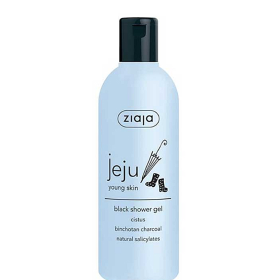 Ziaja Jeju Black Shower Soap with Anti-inflammatory and Antibacterial Effects 300 ml