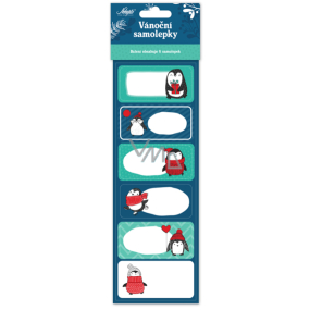 Nekupto Christmas self-adhesive gift tags Penguin 6 pieces