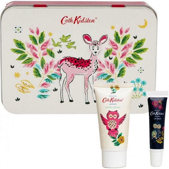 Heathcote & Ivory Magical Woodland hand cream 50 ml + lip balm 10 ml + tin box, cosmetic set