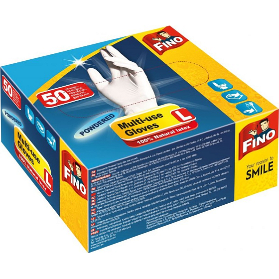 Fino Disposable powdered gloves size L 50 pieces