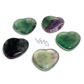 Fluorite Hmatka, healing gemstone in the shape of a heart natural stone 3 cm 1 piece, stone of geniuses