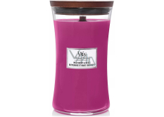 WoodWick Wild Berry & Beets scented candle with wooden wick and lid glass large 609,5 g