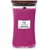 WoodWick Wild Berry & Beets scented candle with wooden wick and lid glass large 609,5 g