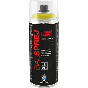 BALSPREJ top universal acrylic spray paint, RAL 1016 sulfur yellow, 400 ml